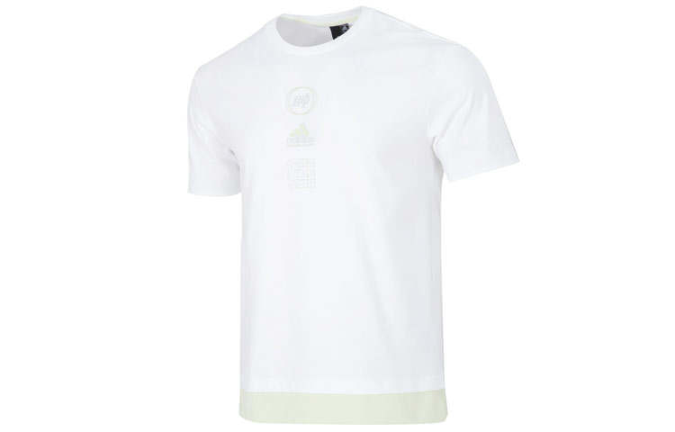 Adidas Adidas T Shirts Men's White Crew Neck Moderate Mock Two Piece