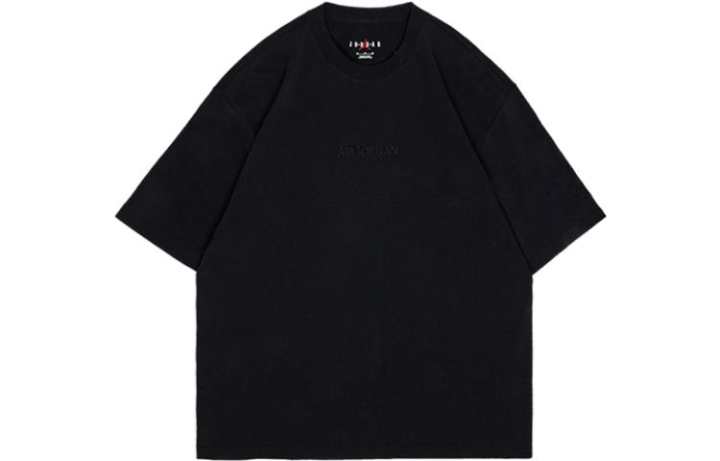 Jordan Jordan Wordmark T Shirts Men's Black Crew Neck Moderate Straight Fit