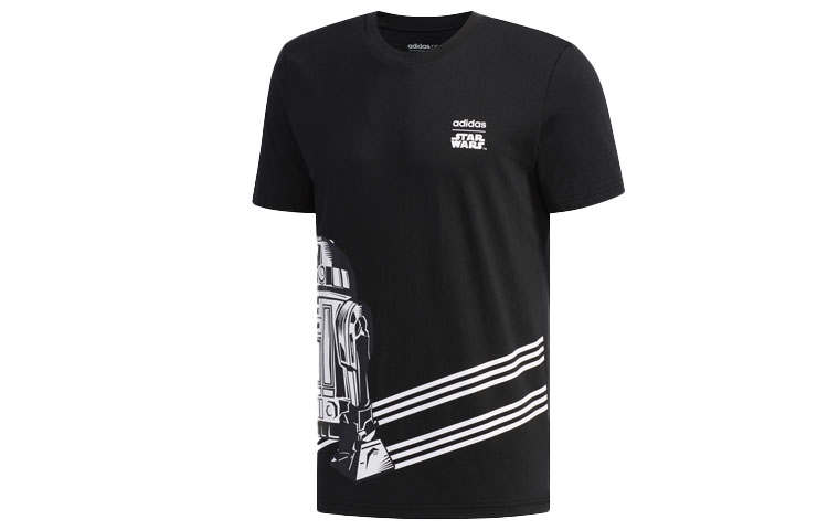 Adidas Adidas T Shirts Men's Black Crew Neck Moderate Straight Fit