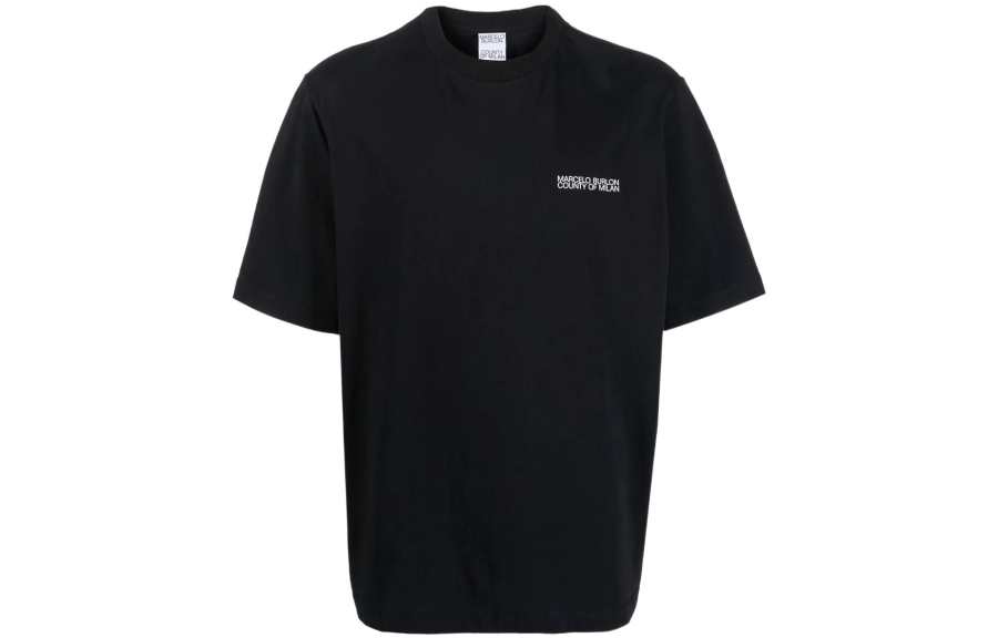 Marcelo Burlon County Of Milan Tempera Cross Printed Crewneck T Shirt