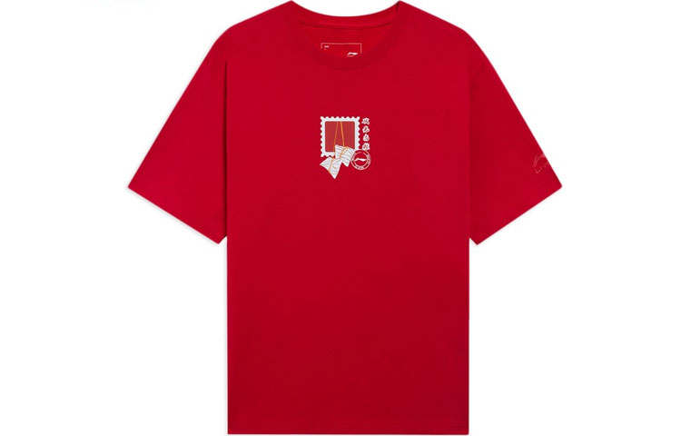 Li-Ning Li Ning Sports Fashion Collection T Shirt Unisex Agate Red