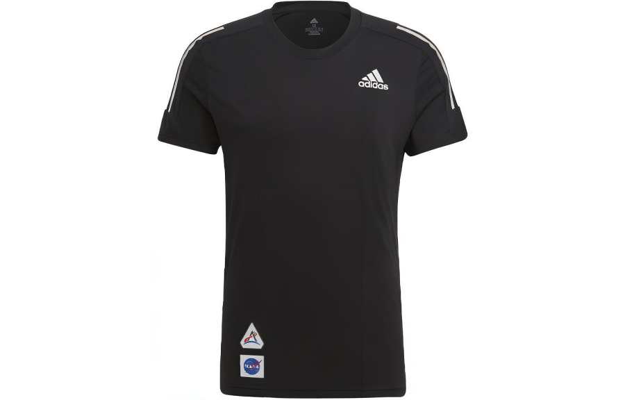 Adidas Adidas T Shirts Men's Black Crew Neck Moderate Straight Fit
