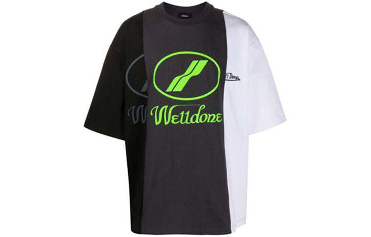 WE11DONE T Shirts Unisex Black Crew Neck Moderate Straight Fit