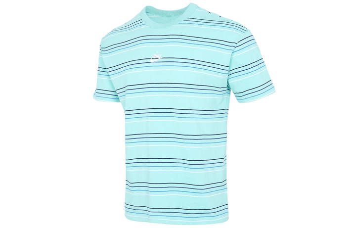 Nike Nike T Shirts Men's Turquoise Crew Neck Moderate Straight Fit