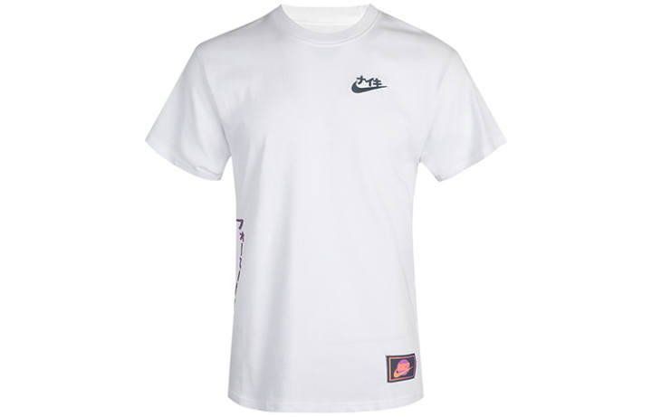 Nike Nike T Shirts Men's White Crew Neck Moderate Straight Fit