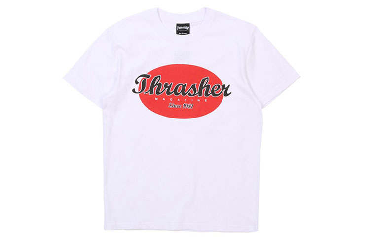 Thrasher Straight Fit T Shirt Japan Version Unisex White