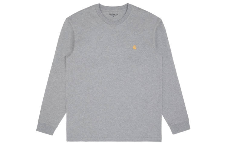 Carhartt WIP T Shirts Men's Gray Crew Neck Moderate Straight Fit