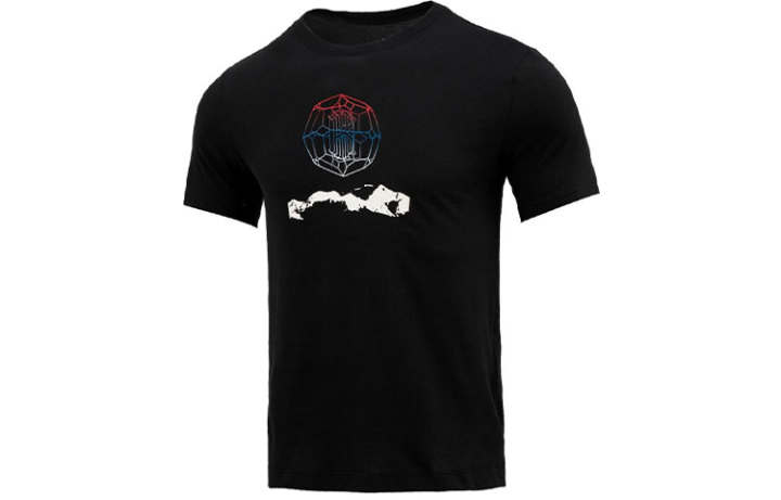 Nike Nike T Shirts Men's Black Crew Neck Moderate Straight Fit