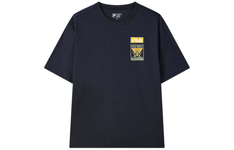 FILA T Shirts Men's Legend Blue Crew Neck Moderate Straight Fit
