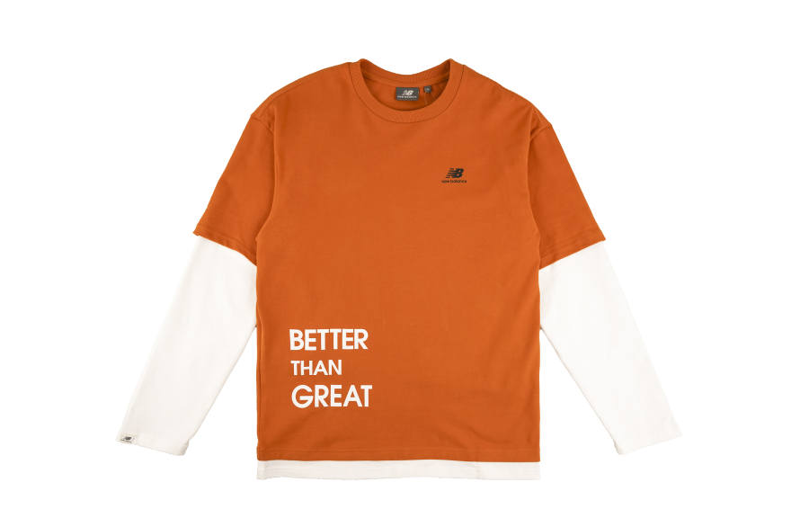 New Balance New Balance T Shirts Unisex Orange Crew Neck Moderate Straight Fit