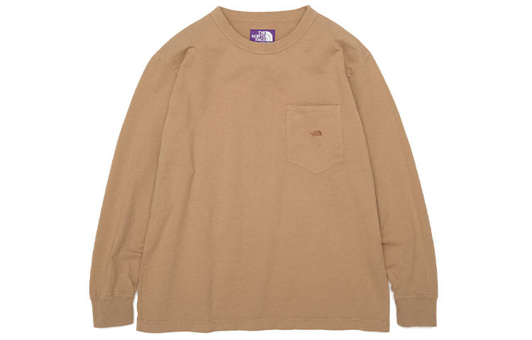 THE NORTH FACE PURPLE LABEL T Shirts Unisex Brown Crew Neck Moderate Straight Fit