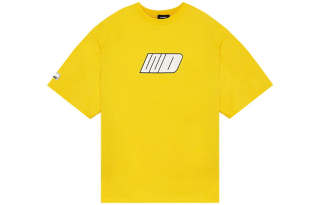 WE11DONE T Shirts Unisex Bright Yellow Crew Neck Moderate Straight Fit