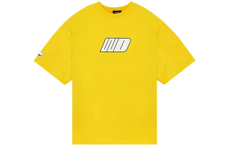 WE11DONE T Shirts Unisex Bright Yellow Crew Neck Moderate Straight Fit