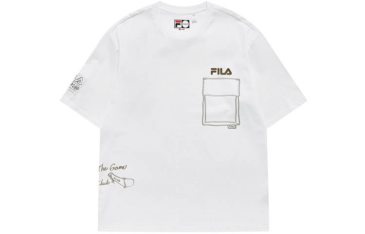 FILA FUSION Set in Sleeve T Shirt Men's Standard White