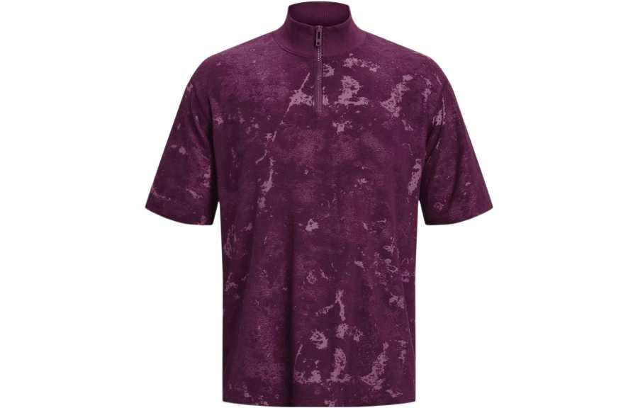 Under Armour Journey T Shirts Men's Rock Purple Stand Collar Moderate
