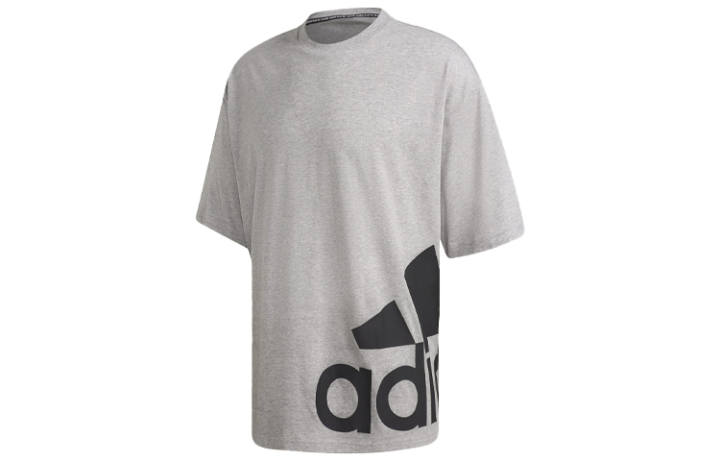 Adidas Adidas T Shirts Men's Gray Crew Neck Moderate Straight Fit