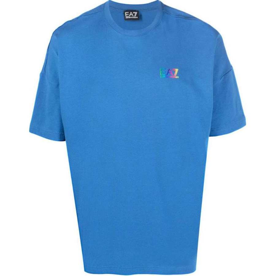 EMPORIO ARMANI EA7 SS23 T Shirt Men's Blue