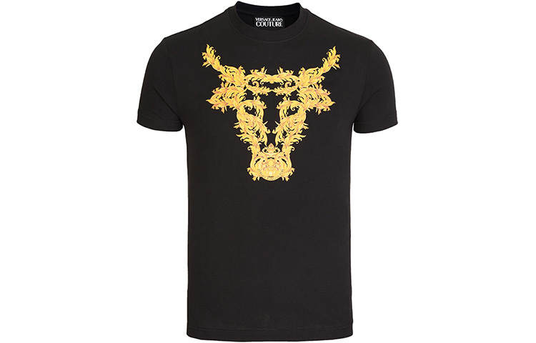 VERSACE JEANS COUTURE SS21 T Shirt Men's Black Gift Recommendation