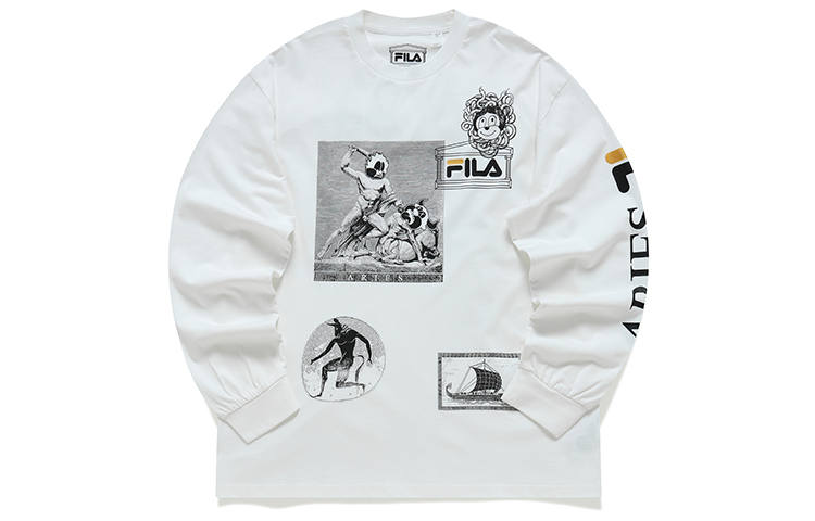 FILA FUSION ARIES Collaboration Collection T Shirt Unisex Standard White