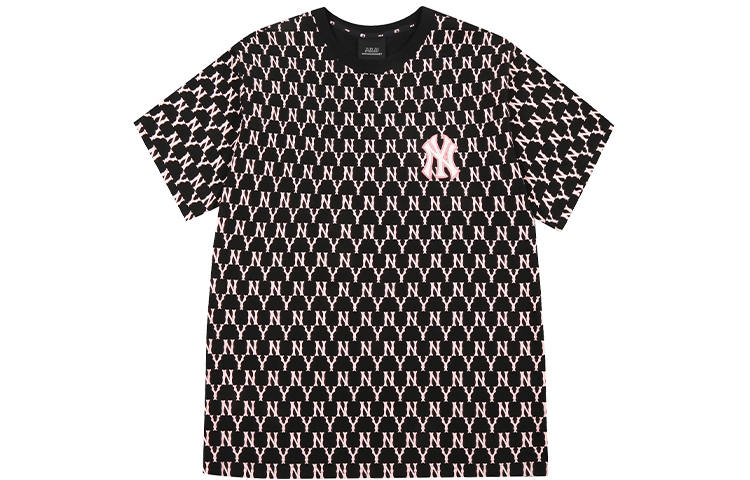 MLB New York Yankees T Shirt Unisex Black Pink Logo