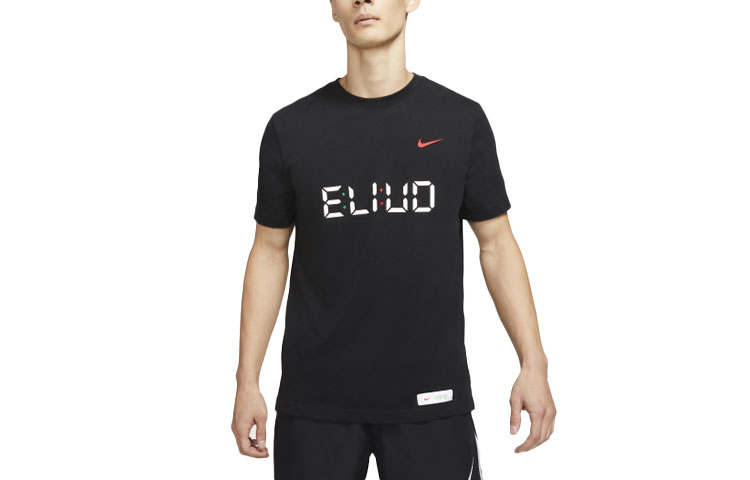 Nike Nike T Shirts Men's Black Crew Neck Moderate Straight Fit