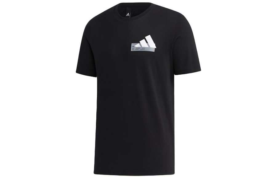 Adidas Adidas T Shirts Men's Black Crew Neck Moderate Straight Fit