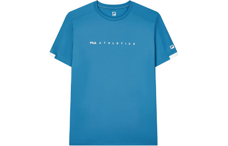 FILA Athletics T Shirts Men's Flash Butterfly Blue Crew Neck Moderate