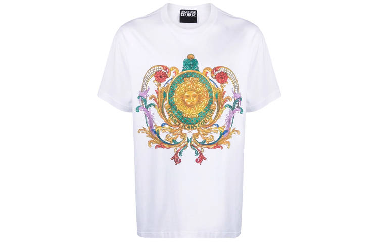 VERSACE JEANS COUTURE Sun-print Organic-cotton T-shirt
