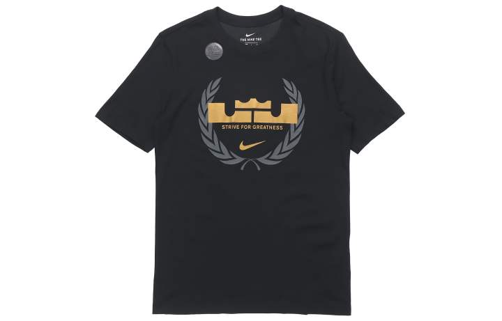 Nike Nike T Shirts Men's Black Crew Neck Moderate Straight Fit