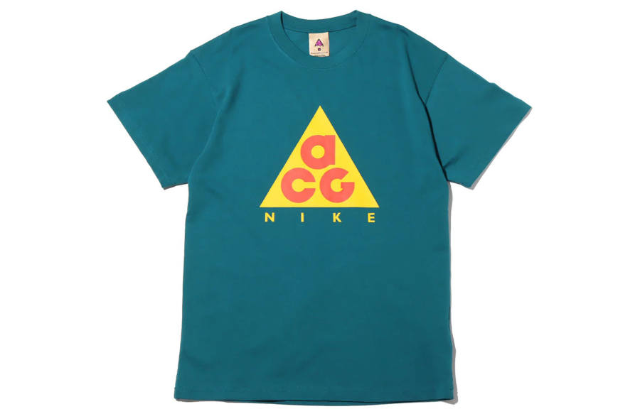 Nike Nike ACG T Shirts Men's Crystal Blue Crew Neck Moderate Straight Fit
