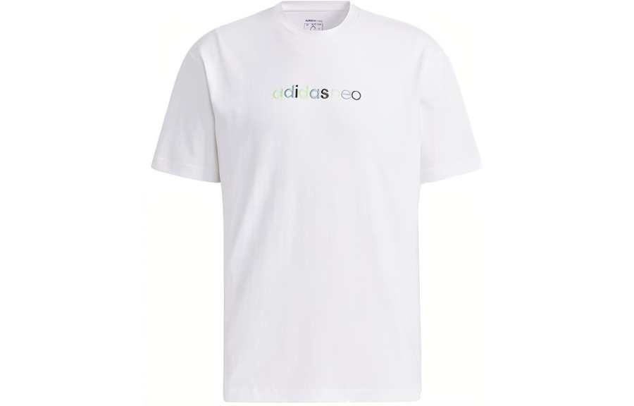 Adidas Neo T Shirts Men's White Crew Neck Moderate