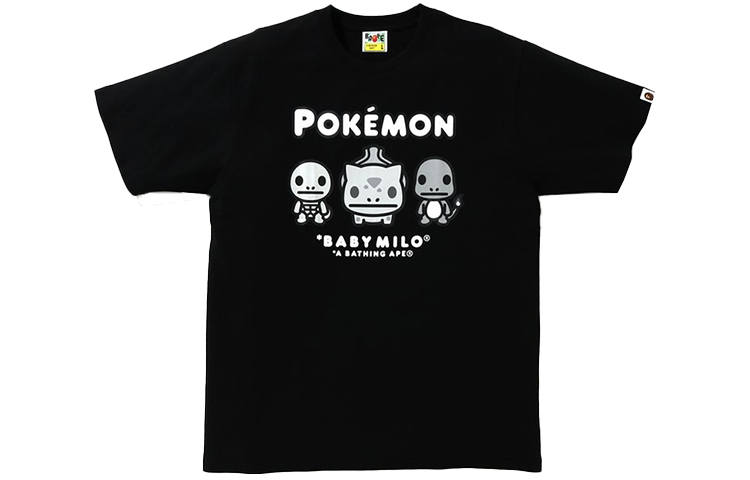 A BATHING APE X Pokemon Bape T Shirts Unisex Crew Neck Moderate Straight Fit
