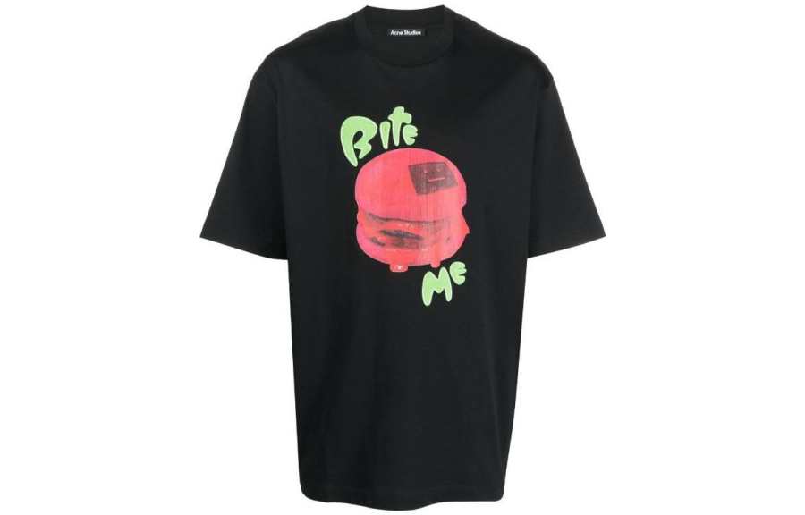Acne Studios Acne Studios T Shirts Unisex Black Crew Neck Moderate Straight Fit