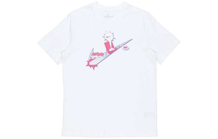 Nike Nike T Shirts Men's White Crew Neck Moderate Straight Fit