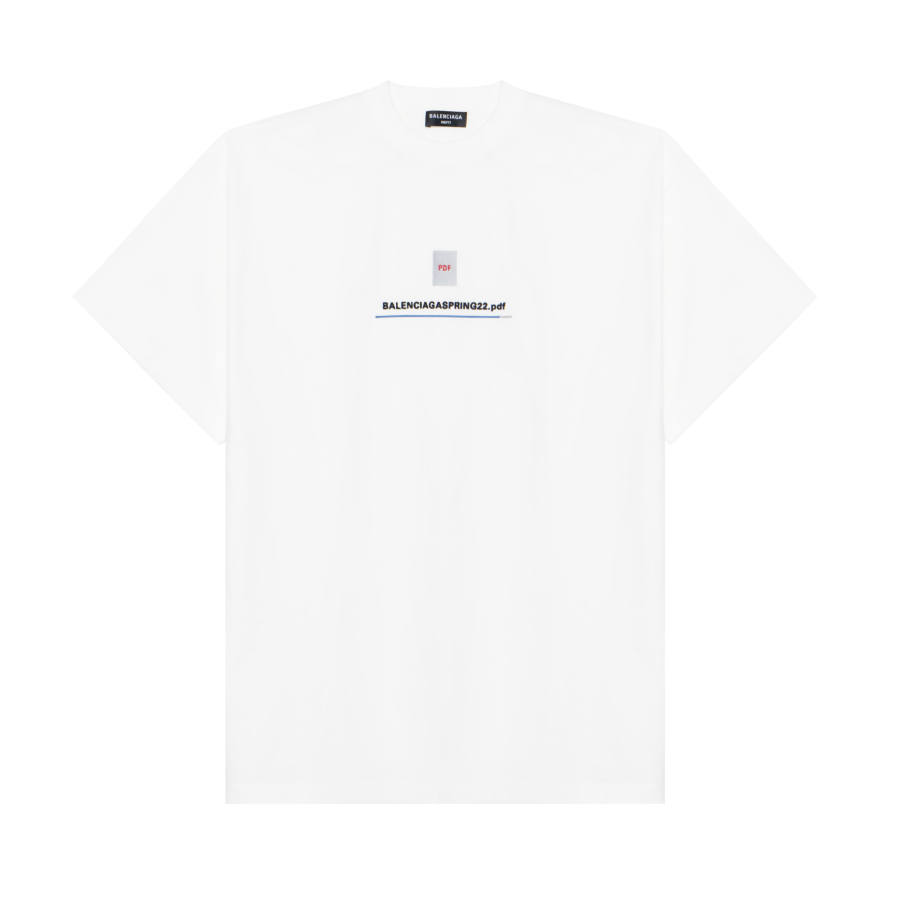 Balenciaga SS22 T Shirt Loose Fit Men's White