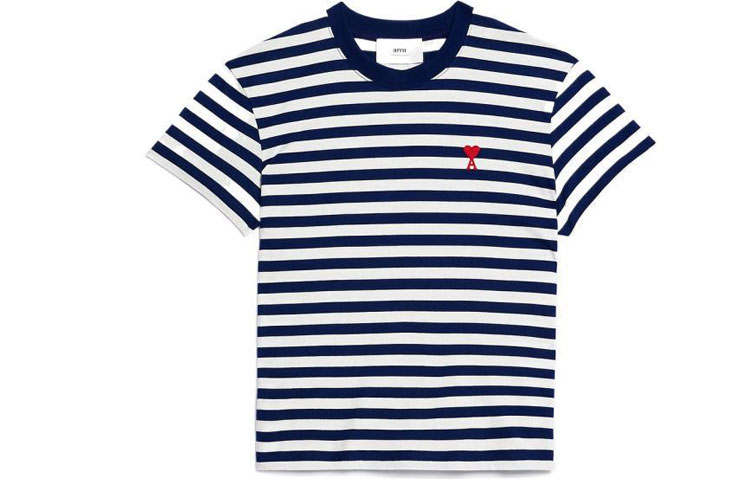 AMIPARIS T Shirt Unisex Blue White