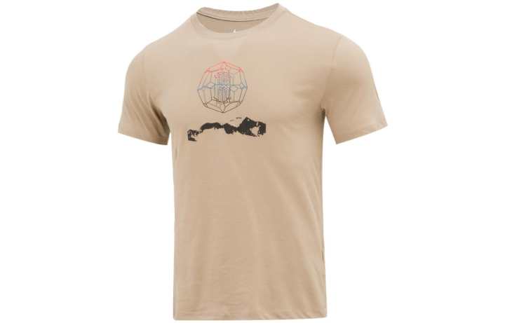 Nike Nike T Shirts Men's Khaki Crew Neck Moderate Straight Fit