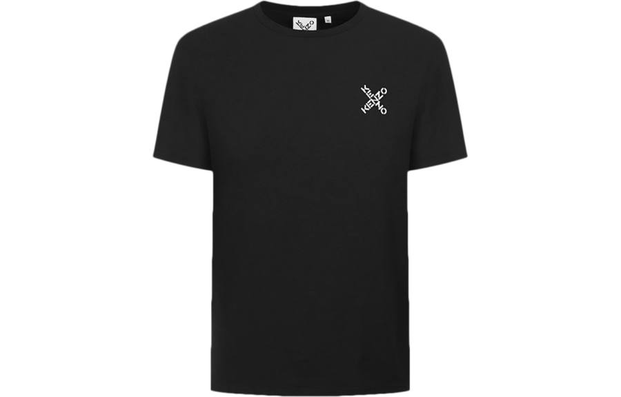 KENZO T Shirts Men's Black Crew Neck Moderate Straight Fit