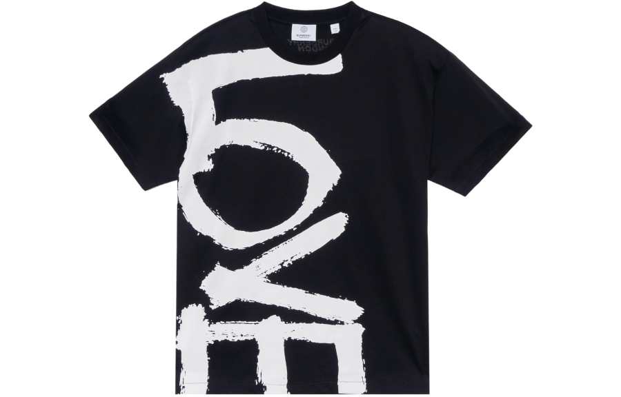 Burberry T Shirts Men's Black Crew Neck Moderate