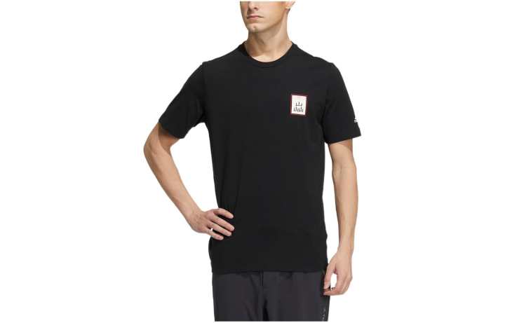Adidas Adidas T Shirts Unisex Black Crew Neck Moderate Straight Fit