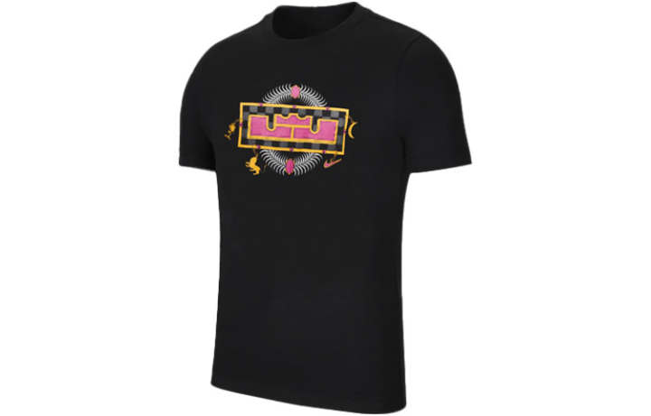 Nike Nike T Shirts Men's Black Crew Neck Moderate Straight Fit