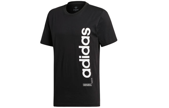 Adidas Adidas T Shirts Men's Black Crew Neck Moderate Straight Fit