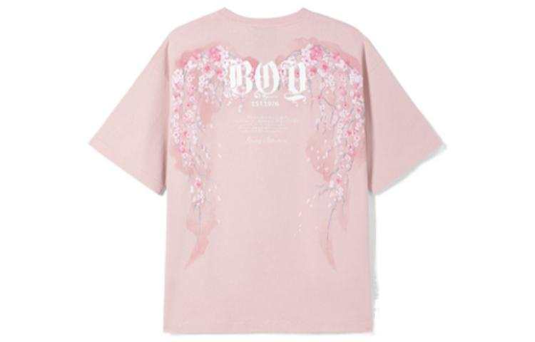 Boy London T Shirts Unisex Pink Crew Neck Moderate