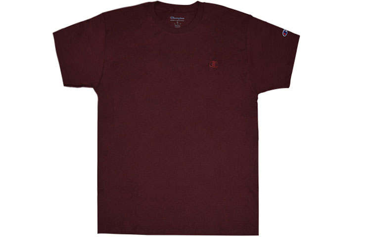 Champion T Shirt US Version Unisex Burgundy