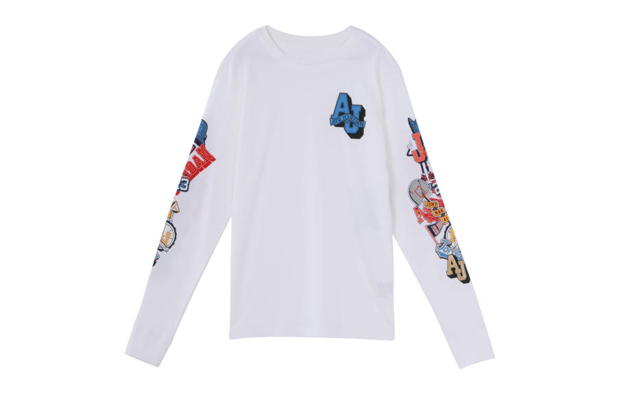 Jordan Jordan T Shirts Men's White Crew Neck Moderate Straight Fit