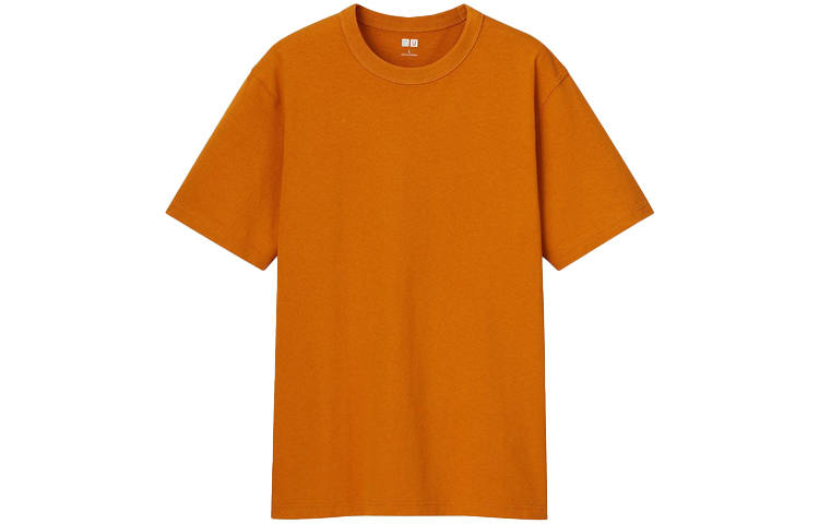 UNIQLO T Shirt Unisex Orange Brown
