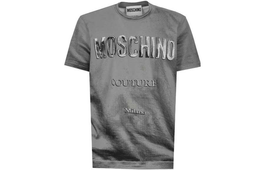 MOSCHINO T Shirts Men's Gray Crew Neck