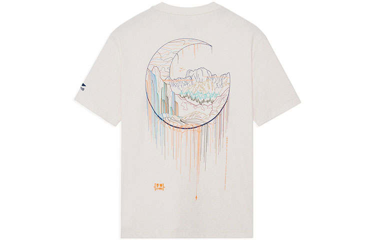 Li-Ning Li Ning T Shirts Unisex Crew Neck Moderate Straight Fit