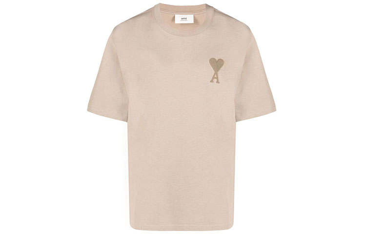 AMIPARIS Drop Shoulder Sleeve T Shirt Women's Beige