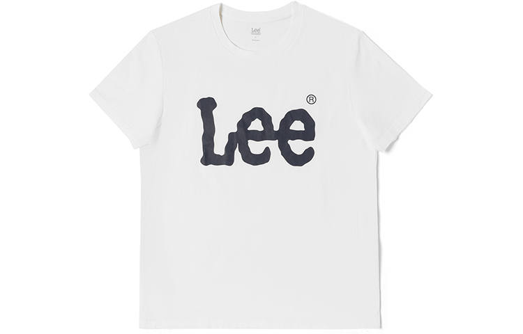 Lee Lee T Shirts Men's White Crew Neck Moderate